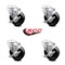 Service Caster 4 Inch Phenolic Wheel Swivel Bolt Hole Caster Set with Brake SCC-BH20S414-PHS-TLB-4 - alternate 3